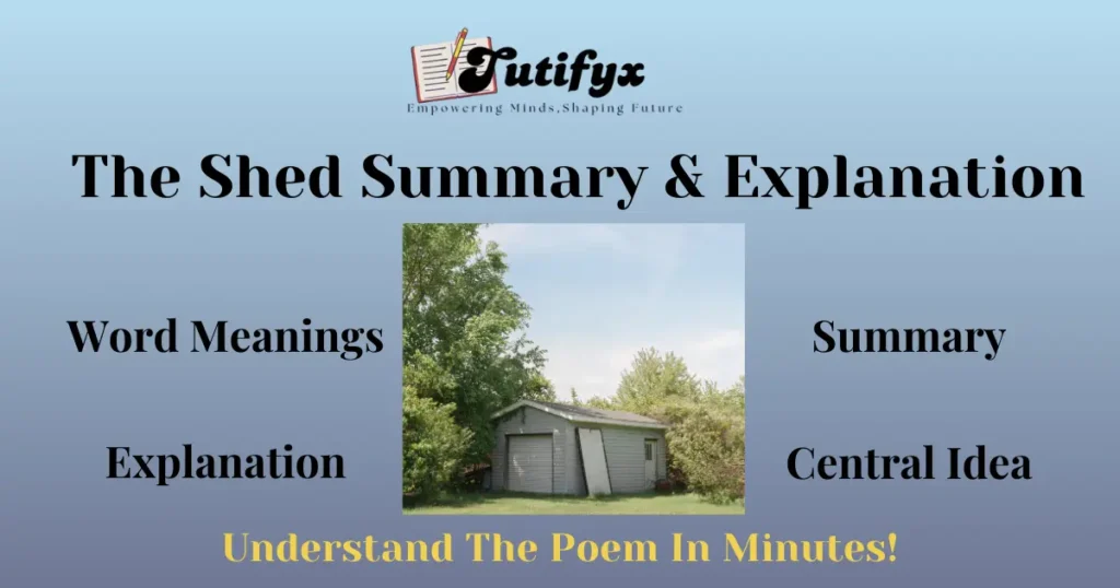 The Shed Summary & Explanation Honeycomb Class 7